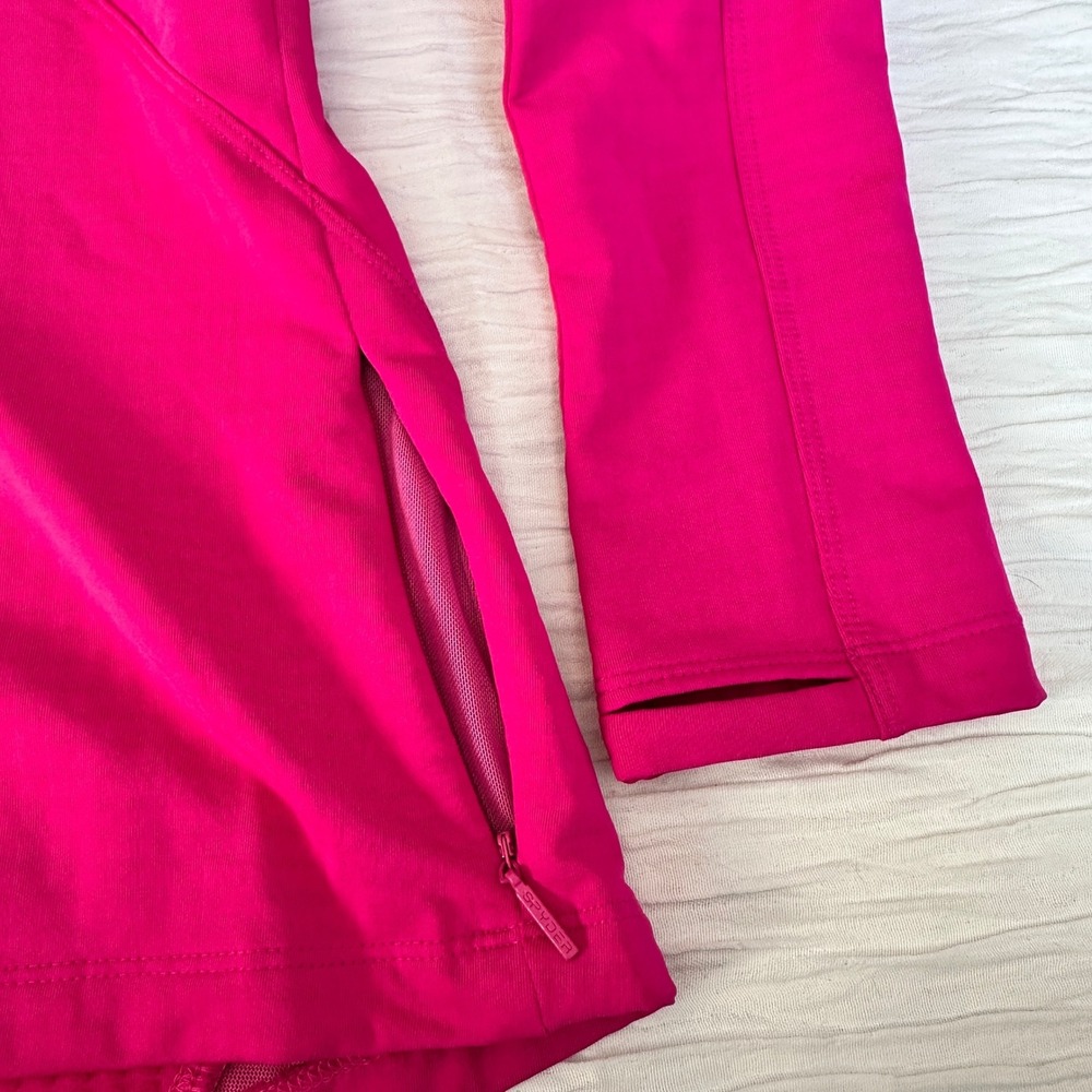 Spyder Active Women's Medium Pink 1/4 Zip Athletic Pullover Running Training Top - Picture 2 of 6